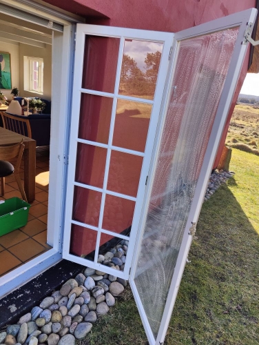 Vinduespudsning på landet